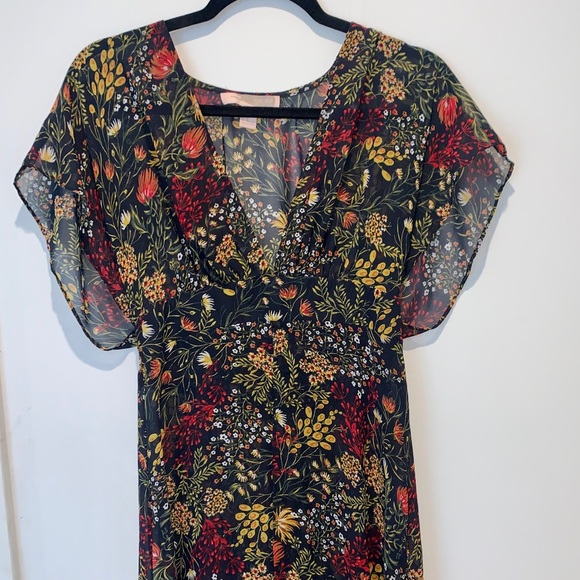 Flower Overlay Dress - Picture 2 of 2